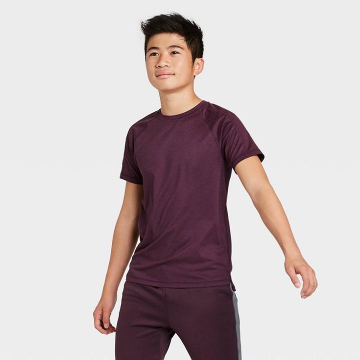 Petiteboys' Short Sleeve Soft Gym T-shirt - All In Motion Dark Purple S, Boy's,