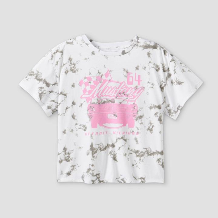 Girls' Mustang Graphic Short Sleeve T-shirt - Art Class White
