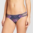 Women's Wide Side Hipster Bikini Bottom - Xhilaration Blue Bandana Print