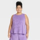 Women's Plus Size Terry Tank Top - A New Day Purple
