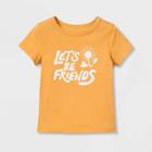 Toddler Boys' Adaptive Short Sleeve Lets Be Friends T-shirt - Cat & Jack Mustard Yellow