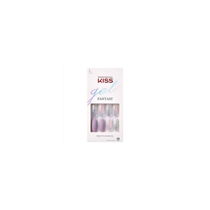 Kiss Nails Gel Fantasy Fake Nails - Rainbow Rings