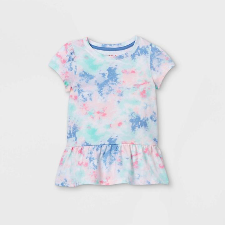 Toddler Girls' Peplum T-shirt - Cat & Jack 12m,