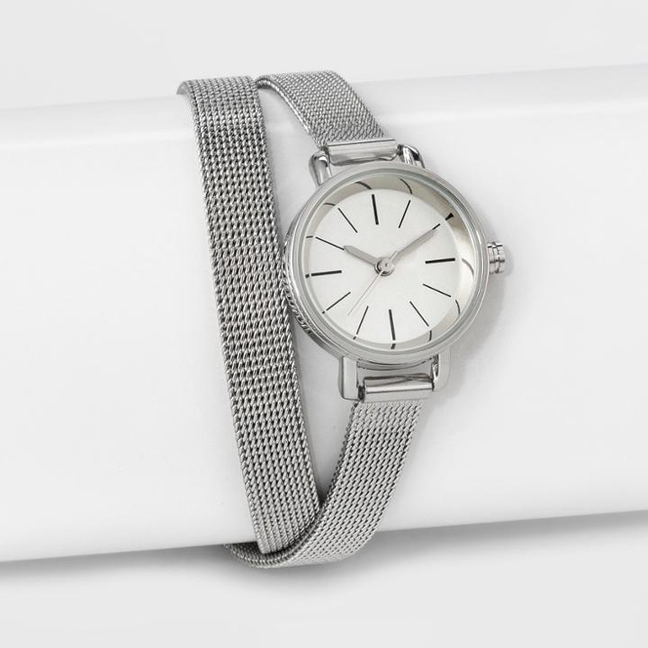 Women's Slim Double Wrap Mesh Watch - A New Day