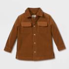 Toddler Boys' Long Sleeve Corduroy And Sherpa Button-up Coat - Cat & Jack Brown