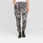 Women's Camo Print Mid-rise Jogger Cargo Pants - Knox Rose Camouflage Green