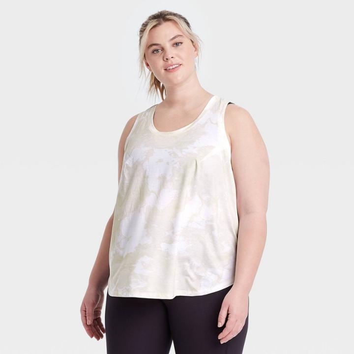 Women's Plus Size Active Tank Top - All In Motion White