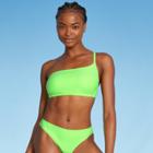 Juniors' One Shoulder Bikini Top - Xhilaration Lime Green D/dd Cup