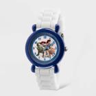 Kids' Disney Toy Story 4 Woody Plastic Time Teacher Silicone Strap Watch - White