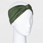 Women's Fleece Lined Jersey Headband - All In Motion Olive Heather, Green