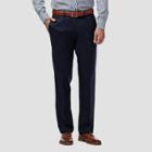 Haggar Men's Premium No Iron Straight Fit Flat Front Casual Pants - Dark Navy 30x30, Men's, Dark Blue