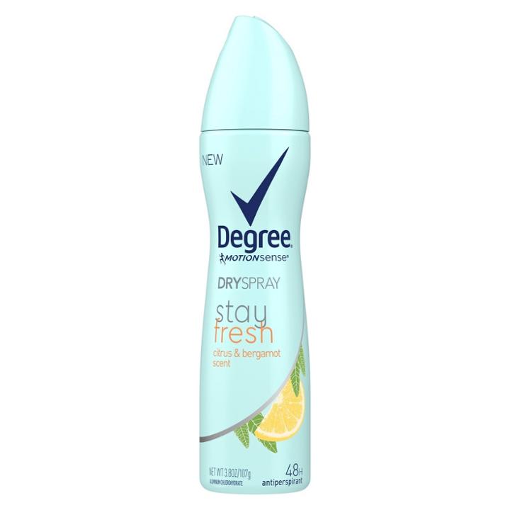 Degree For Women Stay Fresh Citrus & Bergamot Dry Spray Antiperspirant & Deodorant
