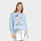 Peanuts Women's Disney Merry And Bright Snoopy Graphic Sweatshirts - Blue
