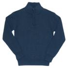 Eddie Bauer Boys' Half Zip Sweater 7 - Navy (blue)