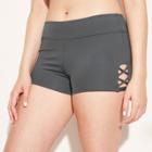 Women's Strappy Side Swim Shorts - Kona Sol Gray