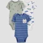 Baby Boys' 3pk Gator Bodysuit - Just One You Made By Carter's White/blue Newborn