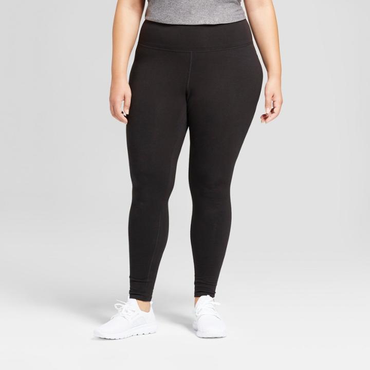Women's Plus-size Cotton Spandex Leggings - C9 Champion - Black