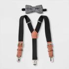 Boys' Bow Tie/suspender Set Ties - Cat & Jack Red, Boy's, Black Gray