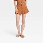 Women's High-rise Everyday Shorts - A New Day Brown