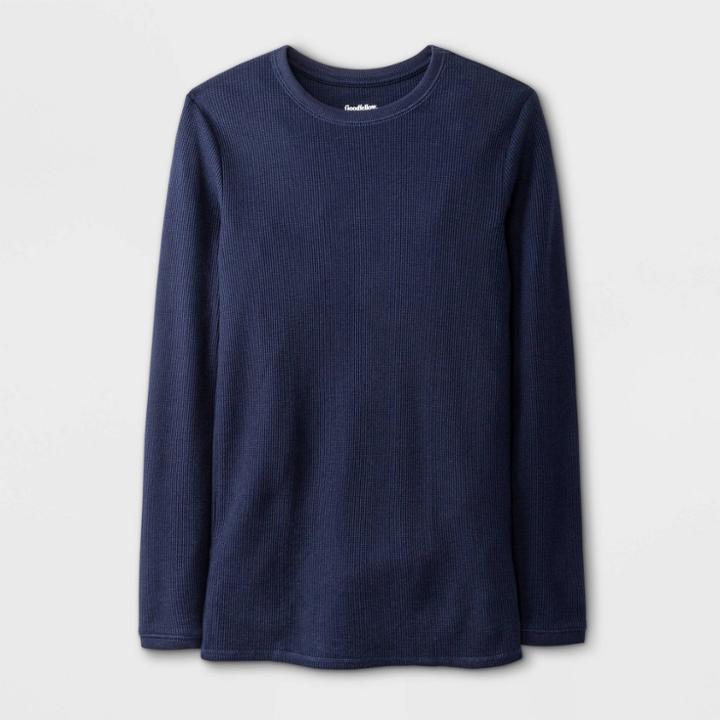 Men's Long Sleeve Thermal Undershirt - Goodfellow & Co Navy