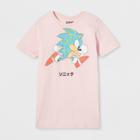 Men's Short Sleeve Sonic The Hedgehog Crew T-shirt - Pink