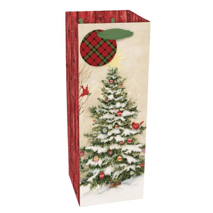 Lang 1ct Evergreen Christmas Bottle Gift Bag