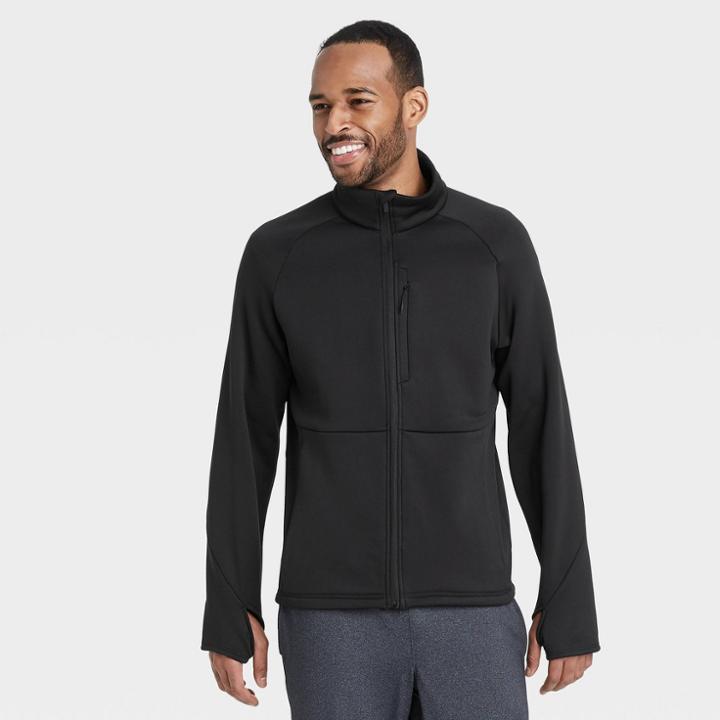 Men's Stretch Crewneck Jacket - All In Motion Black