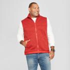 Men's Big & Tall Sweater Fleece Vest - Goodfellow & Co Ripe Red