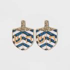 Sugarfix By Baublebar Dreidel Stud Earrings Blue/white