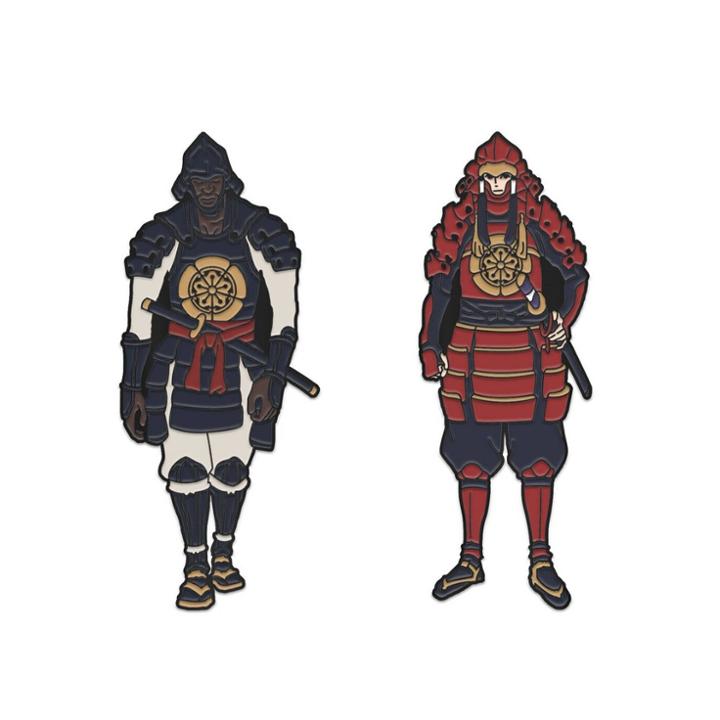 Netflix Super7 Anime Enamel Pins 2pk - Yasuke Natsumara Armor, Black