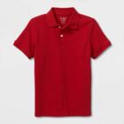 Plusboys' Short Sleeve Interlock Uniform Polo Shirt - Cat & Jack Red