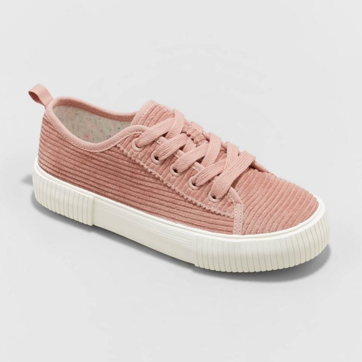 Girls' Pascale Lace-up Apparel Sneakers - Cat & Jack Blush