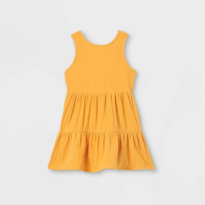 Toddler Girls' Tiered Tank Dress - Cat & Jack Yellow