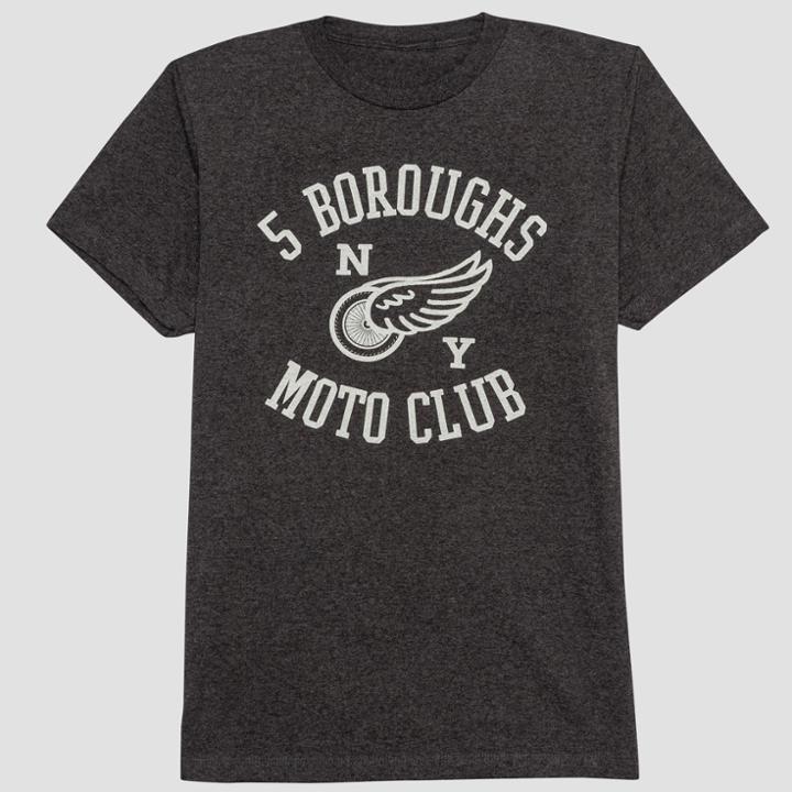 Hybrid Apparel Men's Flatiron Short Sleeve Graphic T-shirt - Deep Charcoal