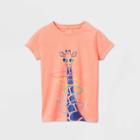 Petitegirls' Short Sleeve Giraffe Graphic T-shirt - Cat & Jack Coral