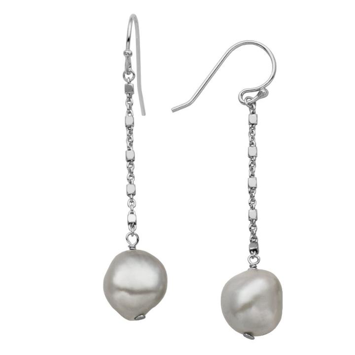 Prime Art & Jewel Sterling Silver Freshwater Cultured Pearl French Wire Dangle Earrings, Girl's