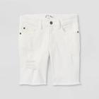 Boys' Frayed Hem Destructed Jean Shorts - Art Class White
