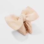 Textured Chiffon With Bow Claw Hair Clip - A New Day Off-white