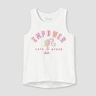Girls' Barbie 'empower Each Other' Swing Tank Top - White