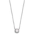 Distributed By Target Women's Necklace With Cubic Zirconia In Two Tone Rose Gold Over Sterling Silver - Silver/rose