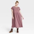 Women's Plus Size Short Sleeve T-shirt Dress - Universal Thread Light Purple