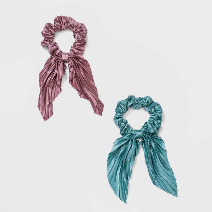 Multi Pleated Tail Hair Twister Set 2pc - A New Day