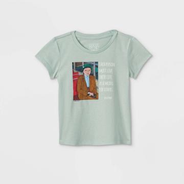 Rebel Girls Toddler Girls' Rosa Parks Short Sleeve T-shirt - Light Green