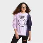 Merch Traffic Women's Nirvana Graphic Sweatshirt - Purple Tie-dye