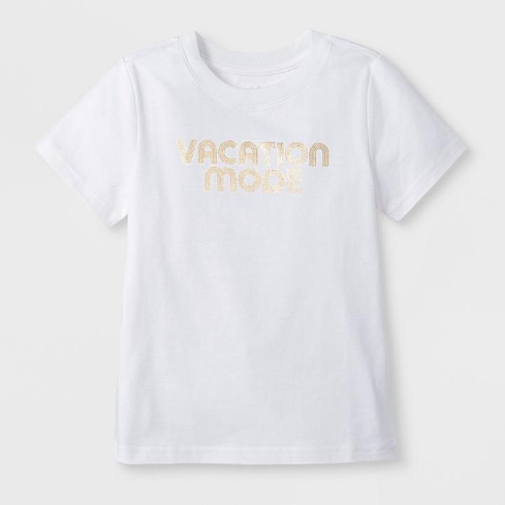 Toddler Short Sleeve 'vacation Mode' Graphic T-shirt - Cat & Jack White 12 M, Toddler Unisex,