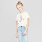 Girls' Tie Sleeve Easter Chick Graphic T-shirt - Cat & Jack White