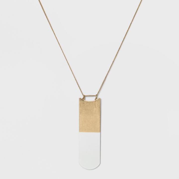 Long Delicate Pendant Necklace - Universal Thread White/gold