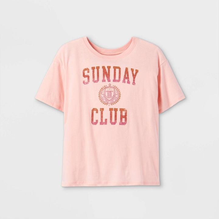 Girls' Oversized Graphic Short Sleeve T-shirt - Art Class
