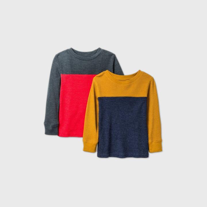 Toddler Boys' 2pk Thermal T-shirt - Cat & Jack Red