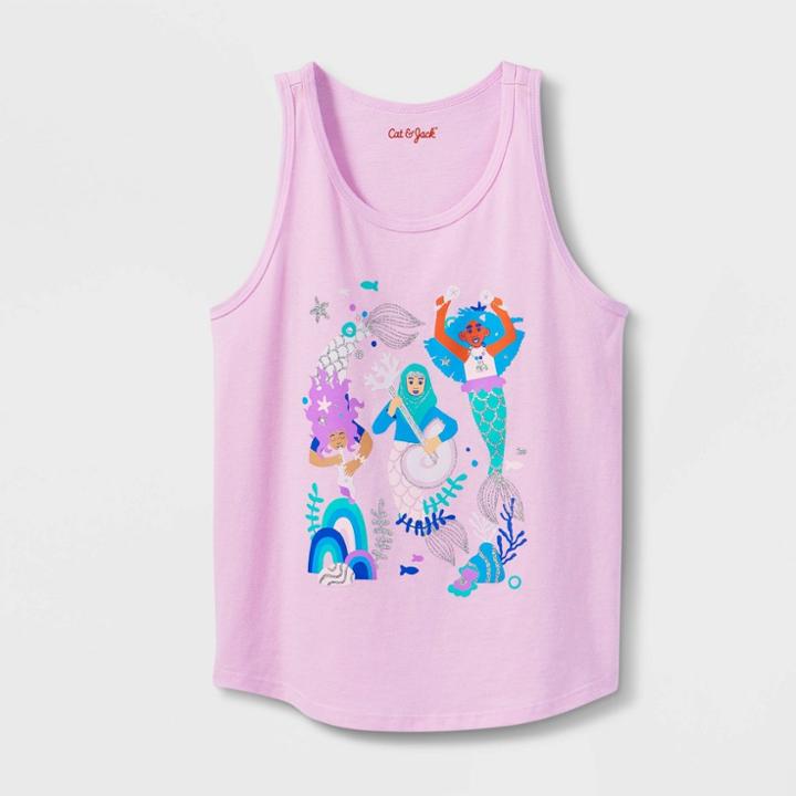 Girls' Printed Tank Top - Cat & Jack Violet
